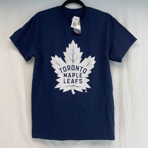Toronto Maple Leafs NHL Logo T-shirt Navy White Unisex Size Medium NEW